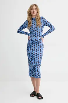 Stine Goya rochie culoarea violet, midi, mulata, SG-SS25-D074-2244 imagine