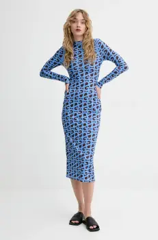 Stine Goya rochie culoarea violet, midi, mulata, SG-SS25-D074-2244 imagine