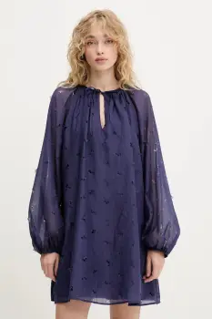 Stine Goya rochie culoarea violet, mini, evazati, SG-PF25-D149-1608 imagine