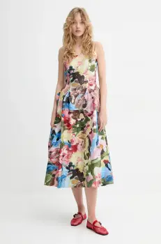 Stine Goya rochie din bumbac midi, evazati, SG-SS25-D092-2340P imagine