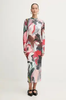 Stine Goya rochie midi, mulata, SG-PS26-D074-2244 imagine