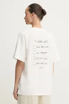 Stine Goya tricou din bumbac culoarea alb, SG-PS26-T009-2243P imagine