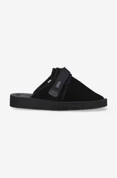 Suicoke papuci din piele ZAVO-VS culoarea negru ZAVO.VS-BEIGE. imagine