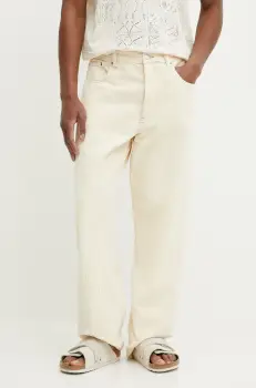 Sunflower pantaloni de catifea cord culoarea bej, drept, 5104 imagine