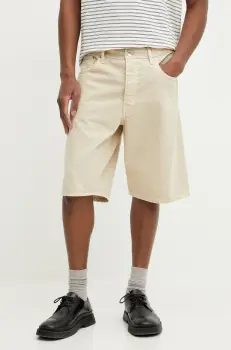 Sunflower pantaloni scurti jeans barbati, culoarea bej, 5092. imagine