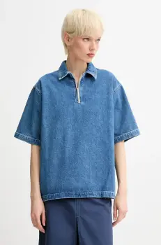 Sunnei bluza subtire de blugi uni, RTWXTOP008 imagine