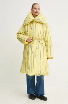 Sunnei geaca femei, culoarea galben, de iarna, oversize, RTWXOUW012 imagine