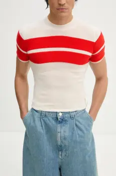 Sunnei pulover de lana culoarea bej, light, RTWXKNW003 imagine