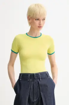 Sunnei tricou culoarea galben, PRTWWJER009 imagine