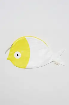 SunnyLife geanta de plaja pentru copii Finn the Fish Neon Yellow culoarea galben imagine
