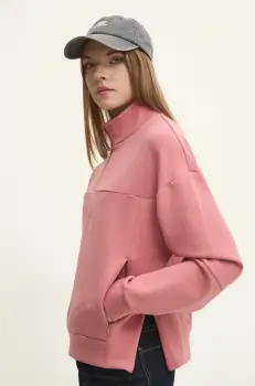 Superdry bluza femei, culoarea roz, neted, W2012170A-9KS imagine