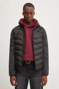 Superdry geaca barbati, culoarea negru, de tranzitie, M5011916A-02A imagine