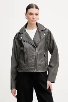 Superdry geaca biker de piele imagine