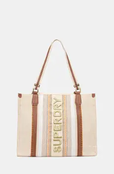 Superdry geanta culoarea bej, W9110412A-20O imagine