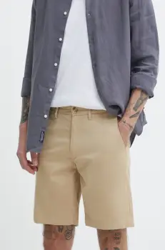 Superdry pantaloni scurti barbati, culoarea bej imagine