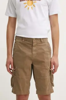 Superdry pantaloni scurti barbati, culoarea bej imagine