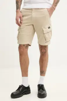 Superdry pantaloni scurti barbati, culoarea bej, M7110433A-13K imagine