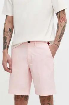 Superdry pantaloni scurti barbati, culoarea roz imagine