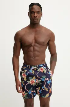 Superdry pantaloni scurti de baie culoarea bleumarin, M3010242A-F7B imagine