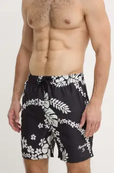 Superdry pantaloni scurti de baie culoarea negru, M3010232A-2BW imagine