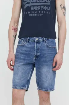 Superdry pantaloni scurti jeans barbati imagine