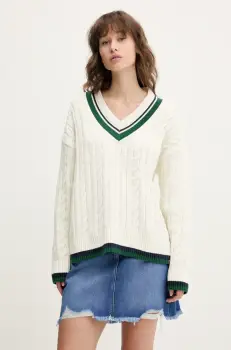 Superdry pulover culoarea bej, calduros, W6110668A-71D imagine