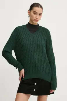 Superdry pulover de bumbac culoarea verde, W6110588A-B6S imagine