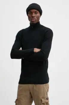 Superdry pulover de lana barbati, culoarea negru, M6110616A-02A imagine