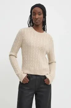 Superdry pulover femei, culoarea bej, W6110565A-C2X imagine