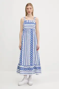 Superdry rochie culoarea alb, maxi, evazati, W8011872A-F1W imagine