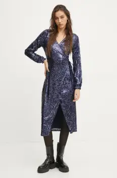 Superdry rochie culoarea albastru marin, mini, drept, W8011701A-GOU imagine