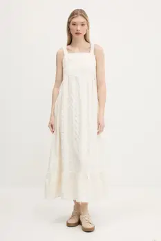 Superdry rochie culoarea bej, mini, evazati, W8011872A-ZEA imagine