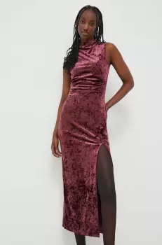 Superdry rochie culoarea bordo, midi, mulata imagine