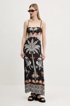 Superdry rochie culoarea negru, maxi, drept, W8011874A-F4N imagine