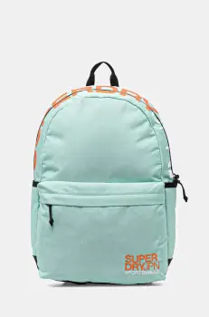 Superdry rucsac femei, culoarea turcoaz, mare, neted, W9110397A-2MD imagine