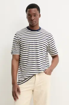 Superdry tricou din bumbac barbati, culoarea bej, cu imprimeu, M1012146A-QF5 imagine