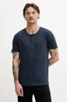 Superdry tricou din bumbac barbati, culoarea bleumarin, uni, M1012185A-00S imagine