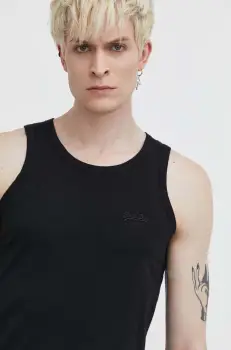 Superdry tricou din bumbac barbati, culoarea negru imagine