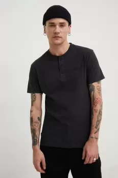 Superdry tricou din bumbac barbati, culoarea negru, cu imprimeu imagine