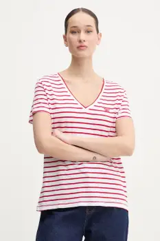 Superdry tricou femei, culoarea alb, W1011181A-E4M imagine