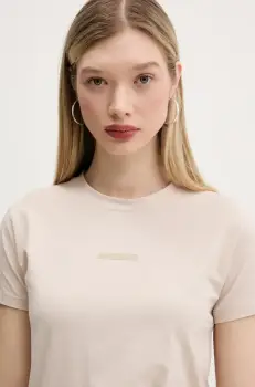 Superdry tricou femei, culoarea bej, W1011639A-7SJ imagine