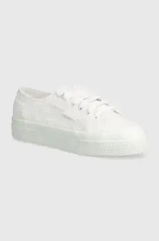 Superga tenisi 2740 FLOWER SANGALLO femei, culoarea alb, S2148KW imagine