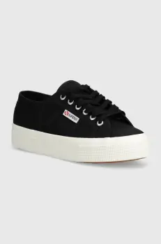 Superga tenisi 2740 PLATFORM femei, culoarea alb, S21384W imagine