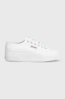Superga tenisi 2740 PLATFORM femei, culoarea alb, S21384W imagine
