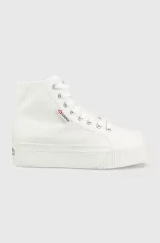 Superga tenisi femei, culoarea alb imagine