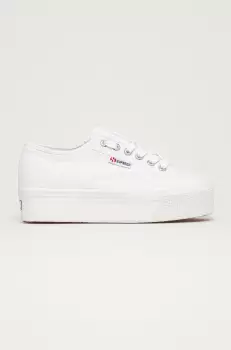 Superga Tenisi femei, culoarea alb imagine