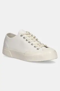 Superga tenisi WORKS LOW CUT COTTON CANV culoarea alb, S51347W imagine