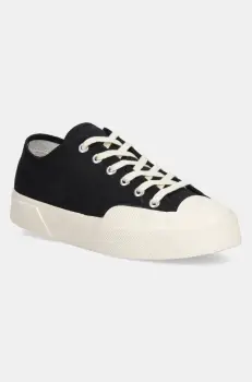 Superga tenisi WORKS LOW CUT COTTON CANV culoarea negru, S51347W imagine
