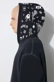 Taikan hanorac de bumbac Taikan By Stank Daddy Hoodie barbati, culoarea negru, cu gluga, cu imprimeu TH0007.BLKCST imagine