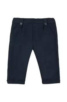 Tartine et Chocolat pantaloni copii culoarea albastru marin, neted, TZ22041 imagine